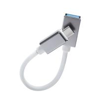Кабель Erston OTG Type C - USB 3.0 AF, 0.15 м, Silver