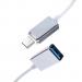 Кабель Erston OTG Type C - USB 3.0 AF, 0.15 м, Silver
