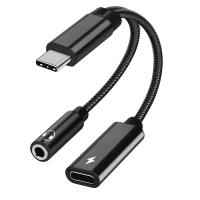 Адаптер Erston 2 in 1 USB Type C - 3.5mm Jack + PD Fast Charging (PCT-3001)