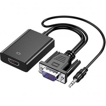 Адаптер Erston VGA Male - HDMI Female with 3.5 mm&USB cable (PCZ-2012)