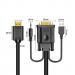 Кабель Erston VGA Male - HDMI Male with 3.5 mm&USB cable, 2 m (PCZ-3017)